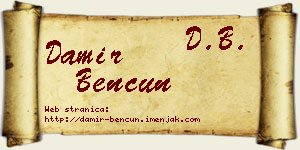 Damir Bencun vizit kartica